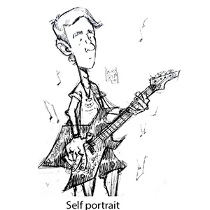 self portrait with bass